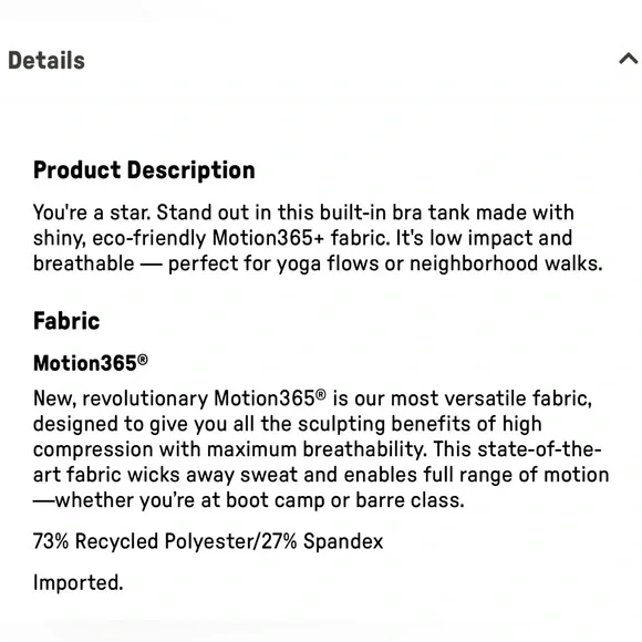 Fabletics Anywhere Shine Built-In Bra Tank - Picture 4 of 5